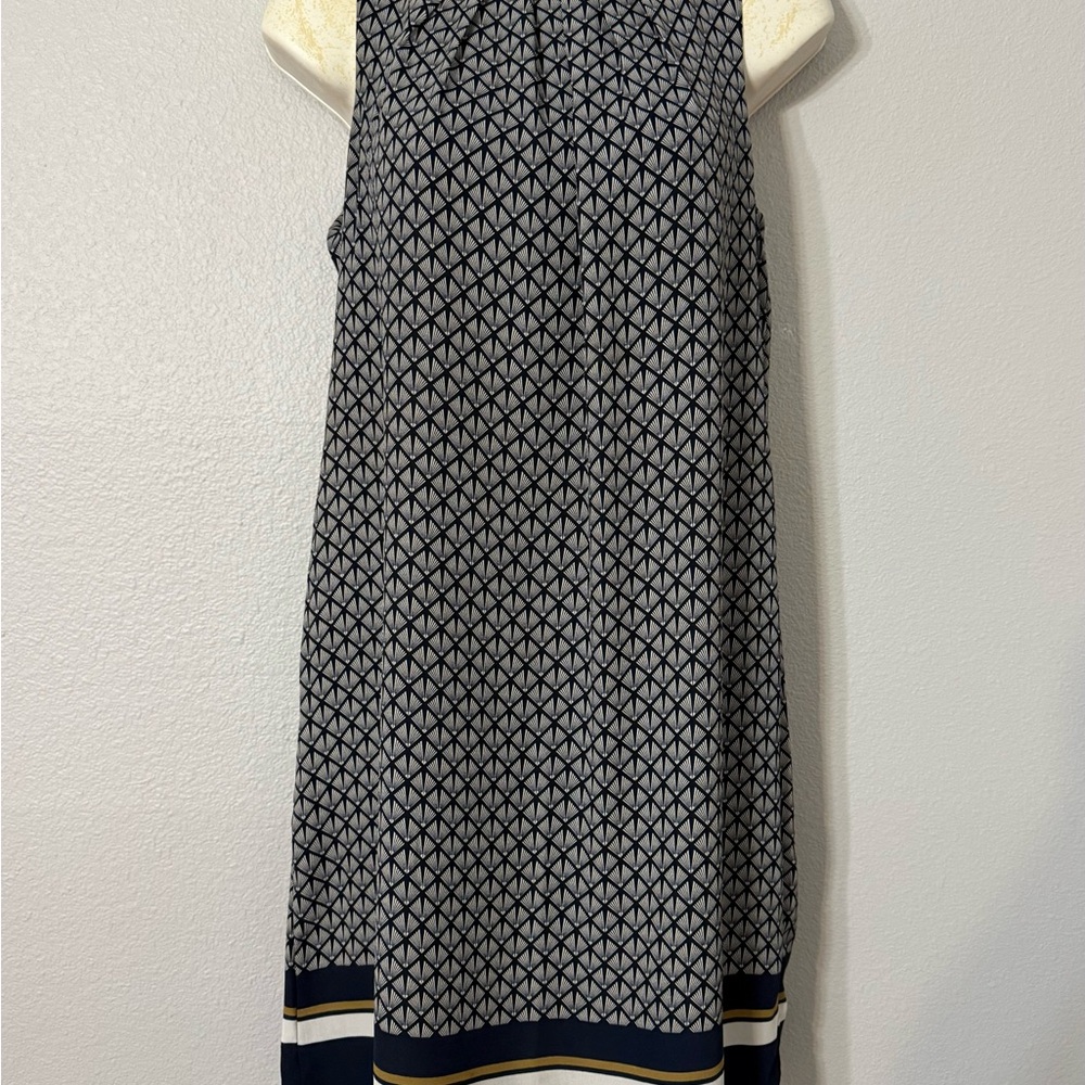 H&M Navy and White Asymmetrical Dress